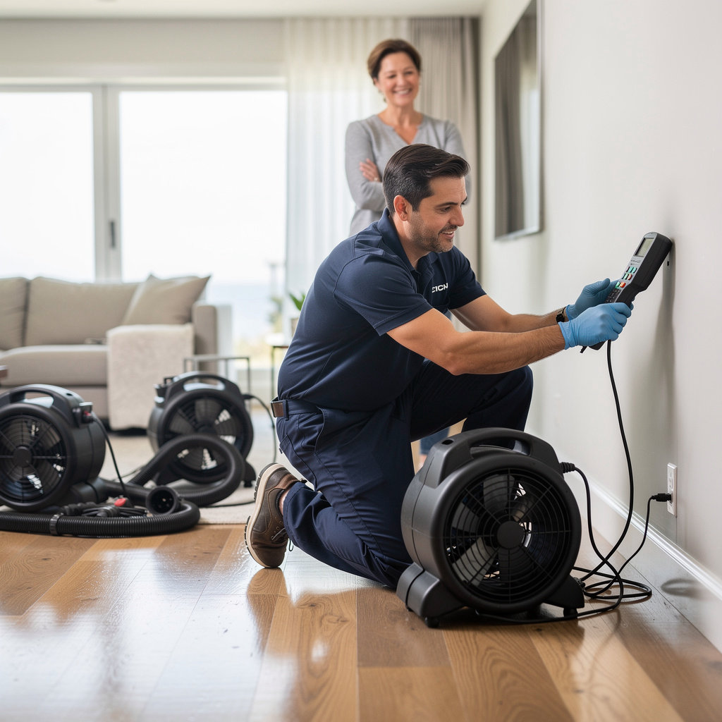 QWIKRESPONSE RESTORATION & CONSTRUCTION professional water damage restoration process in Goleta, CA